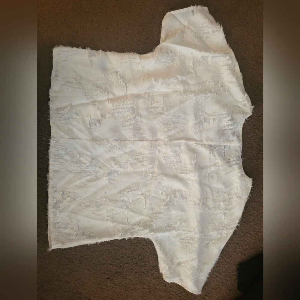 "Ripped," White/Cream T-Shirt